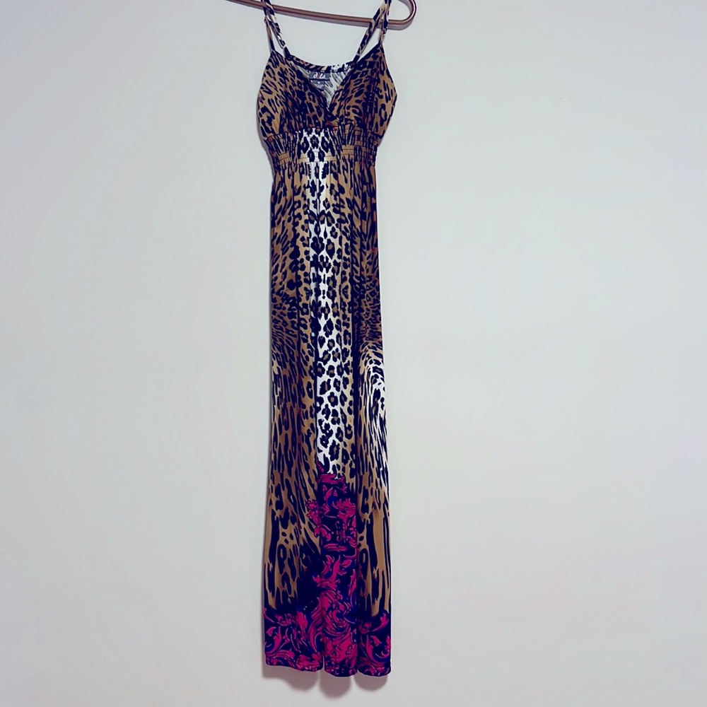 Dots maxi Leopard dress